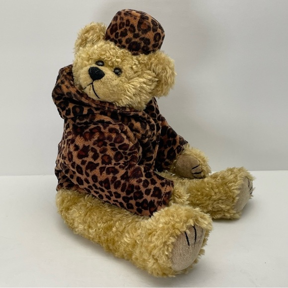 Isabella Leopard Print Jacket and Hat 13” Bear Ty 1993 - Picture 4 of 13
